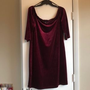 Forever 21+ Velour Off the Shoulder Dress